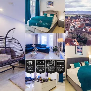 Apartment Lit Living: Luxury - Box Spring - Zwischen Ma Und Hd - Netflix - 8 Personen, Ladenburg